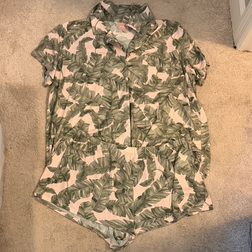 Show Me Your Mumu Palms PJ Short Set XXL